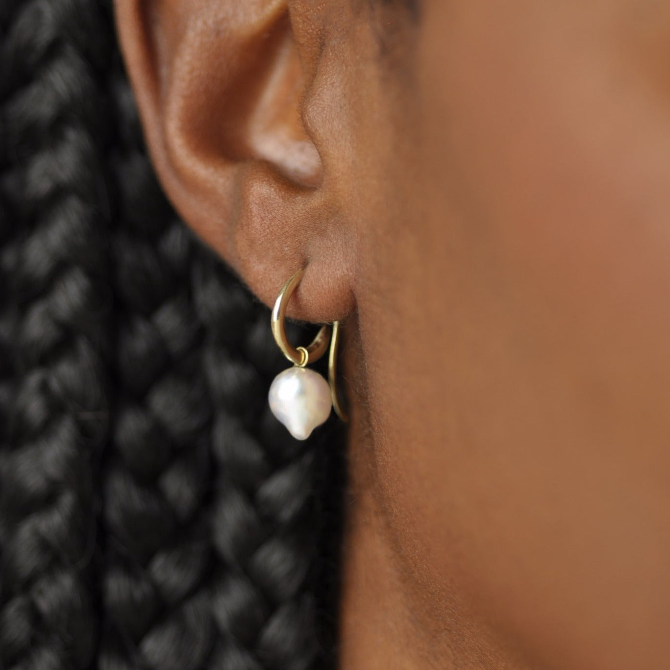 Cassiopeia Akoya Charm Earrings, White