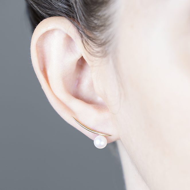 Pearl Arc Earrings
