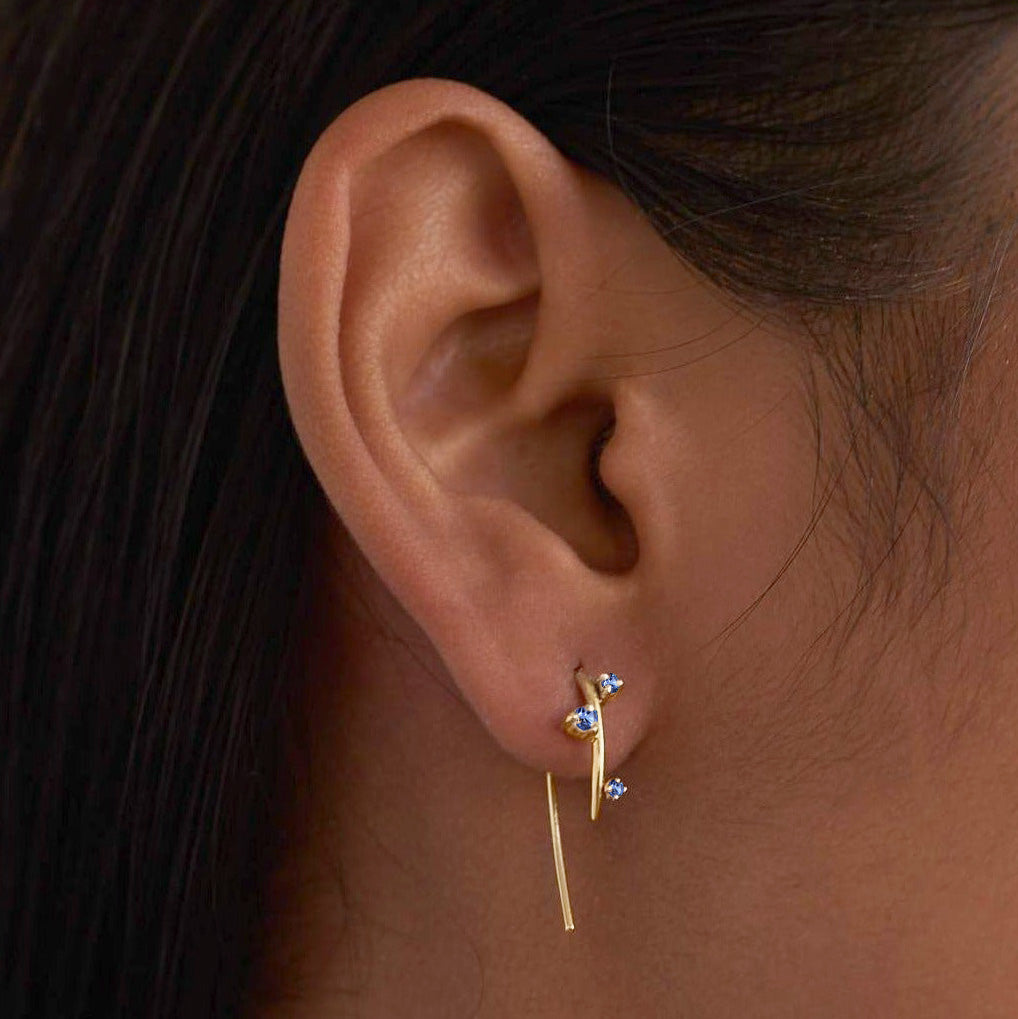 Sapphire Andromeda Hook Earrings