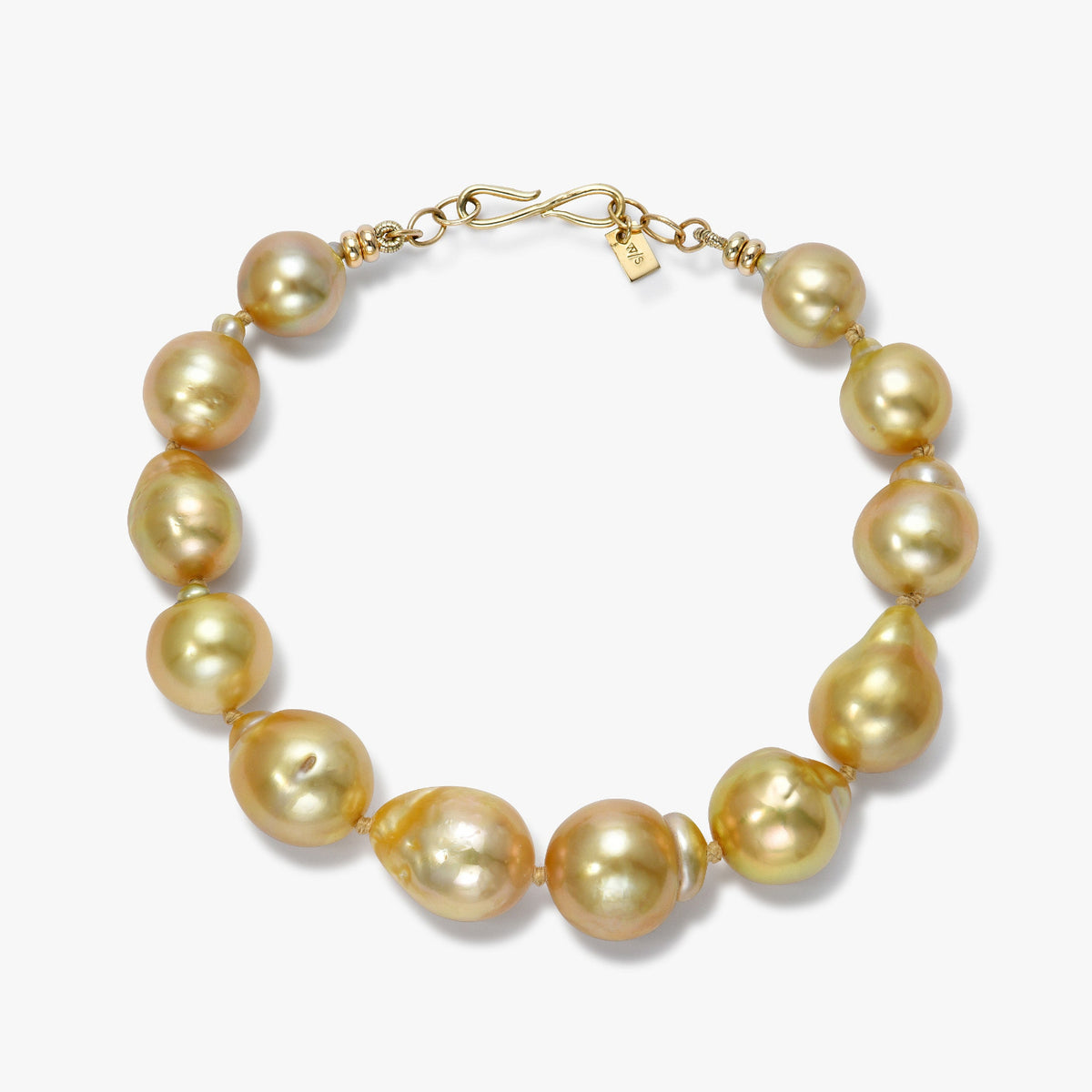 Beatrice South Sea Golden Baroque Pearl Bracelet