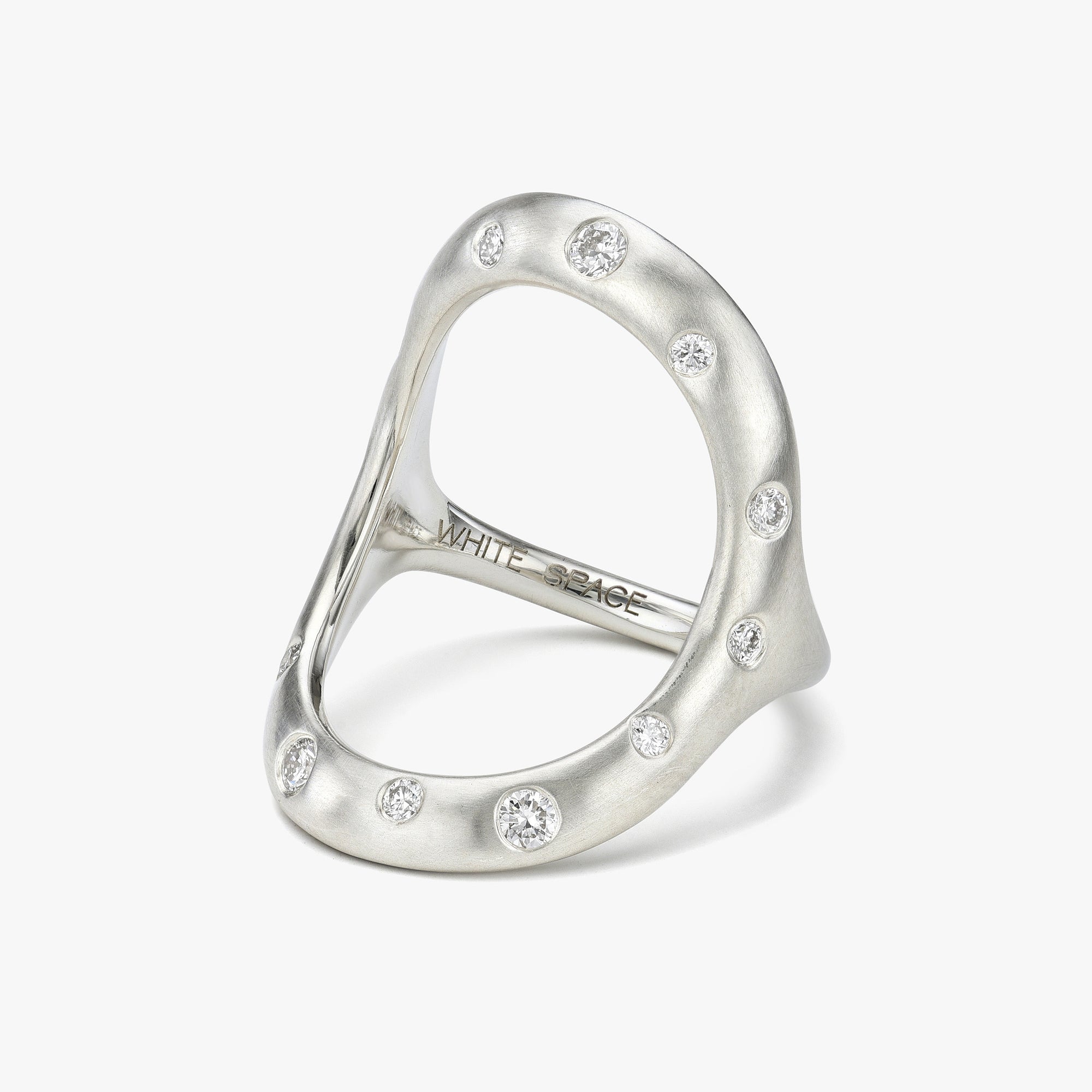 Diamond Dust Bold Continuity Ring, Silver
