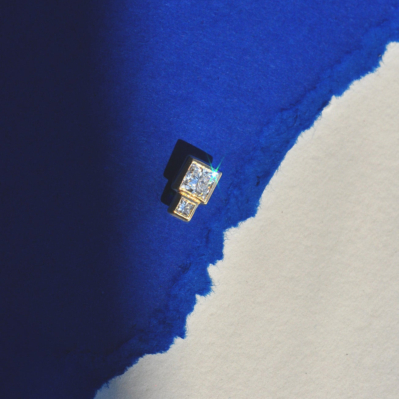 Lab-Grown Diamond Bruta Earring