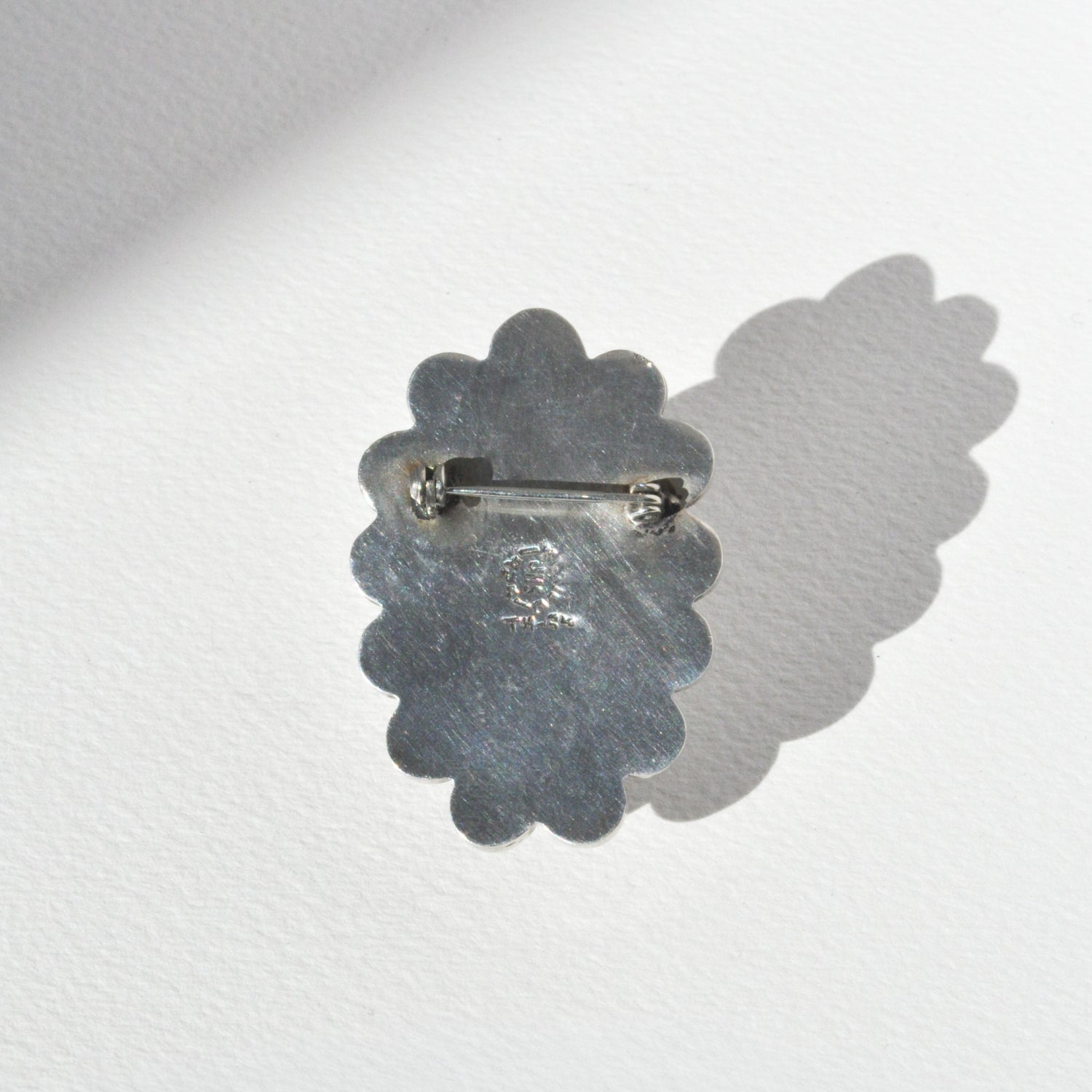 Vintage Sterling Onyx Portrait Brooch