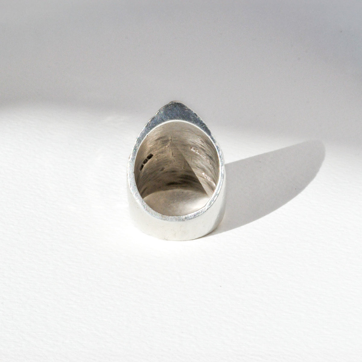 Vintage Sterling Modernist Shield Ring