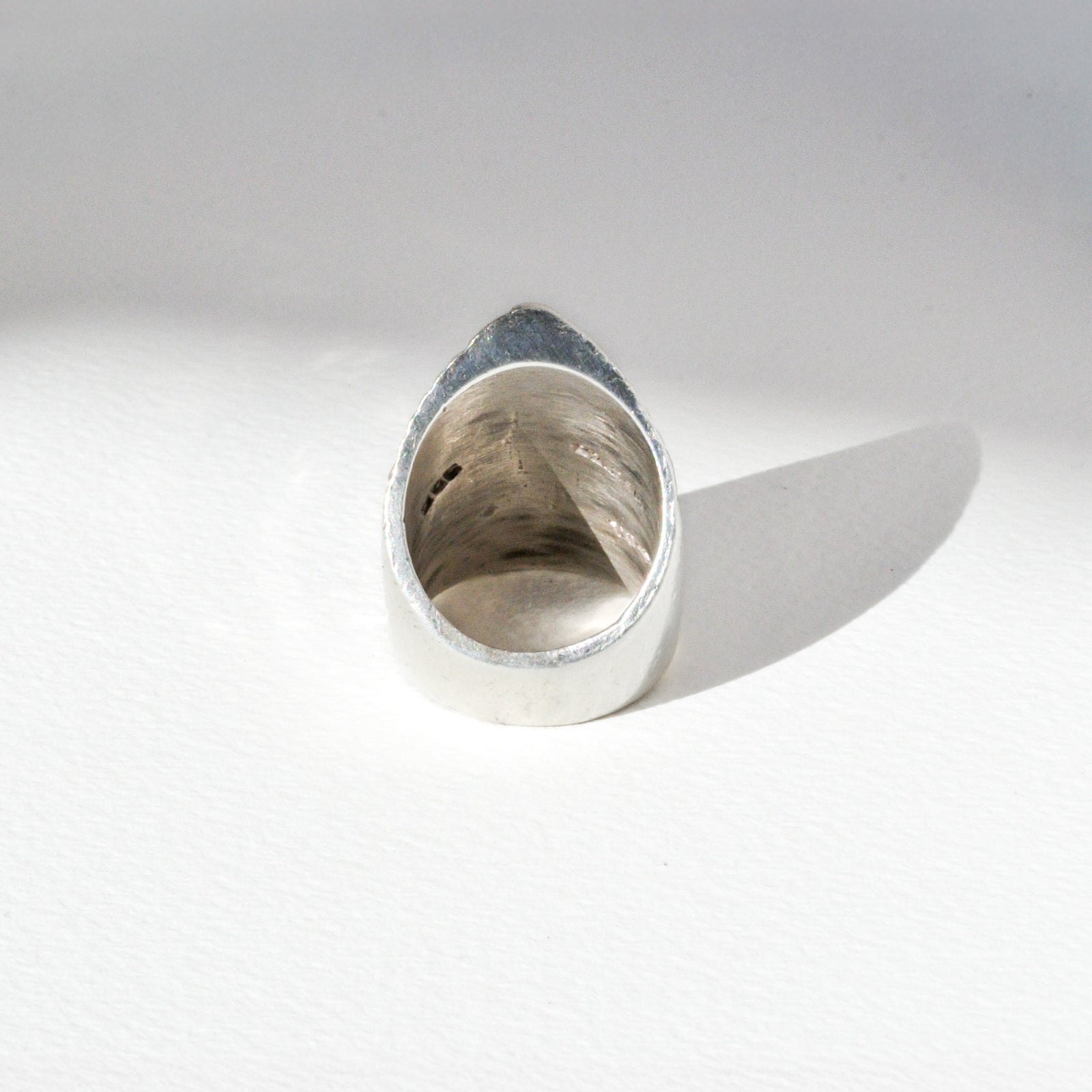 Vintage Sterling Modernist Shield Ring