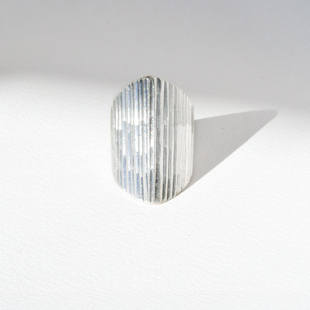 Vintage Sterling Modernist Shield Ring