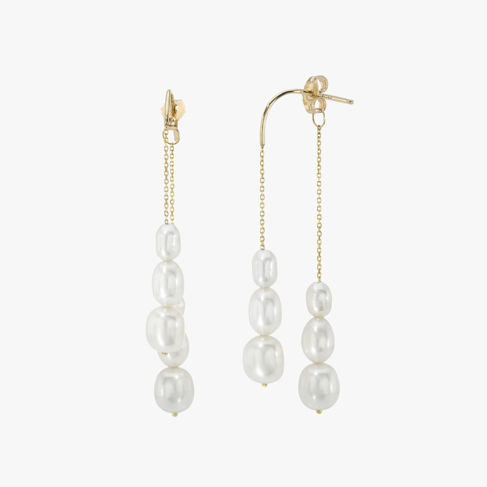 DeMira Waterfall Earrings, White