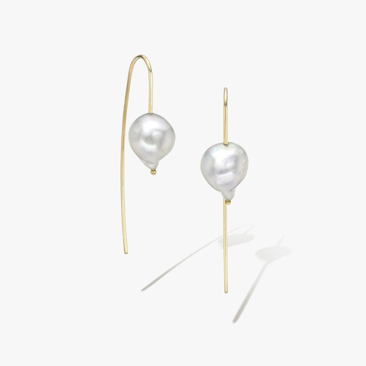 Silver Pearl Nova Baroque Earrings