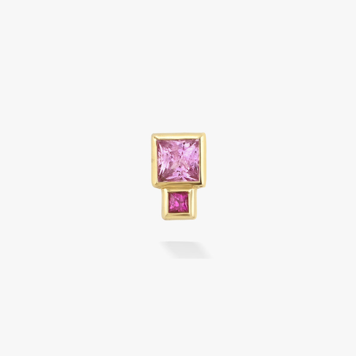 Pink Sapphire Bruta Earring