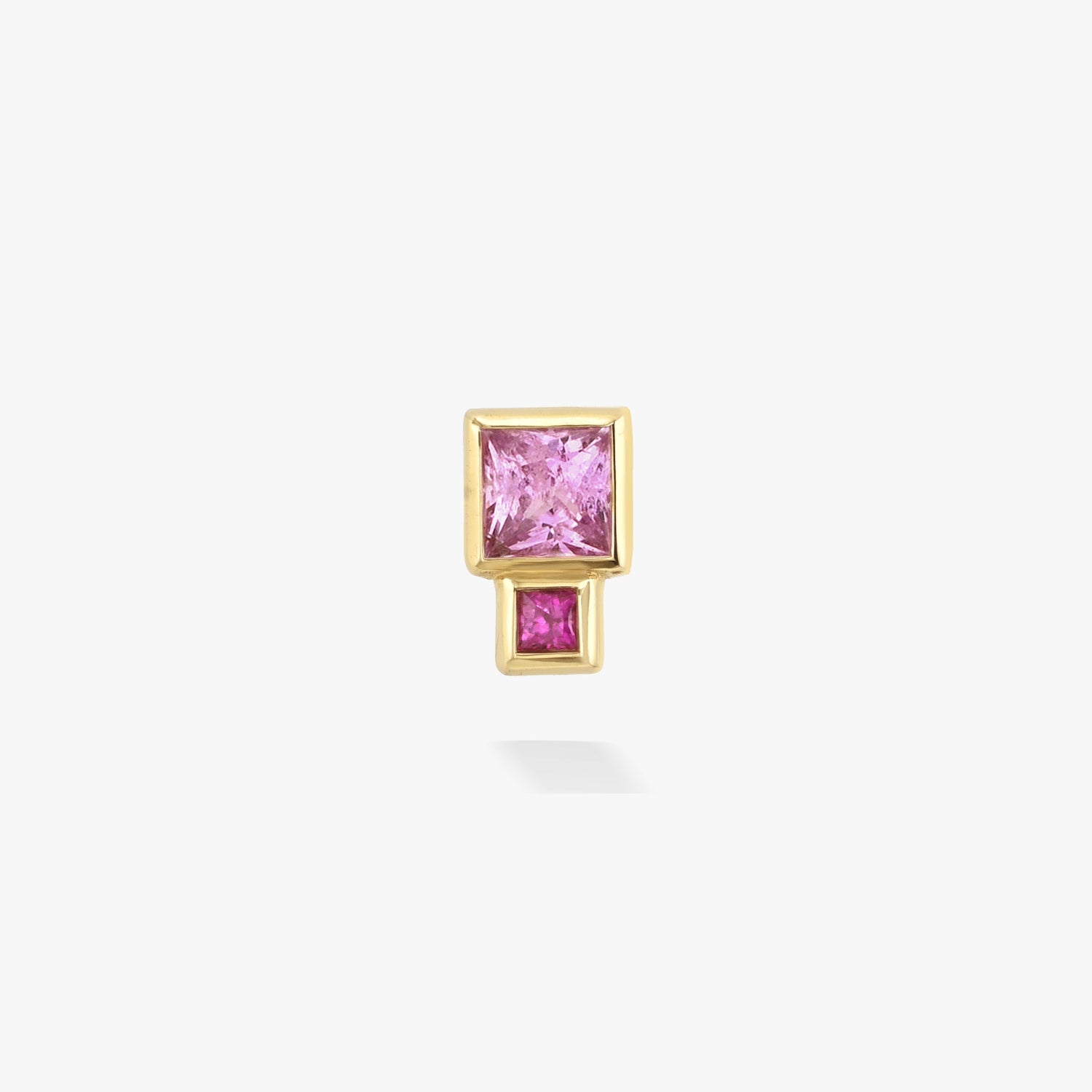 Pink Sapphire Bruta Earring