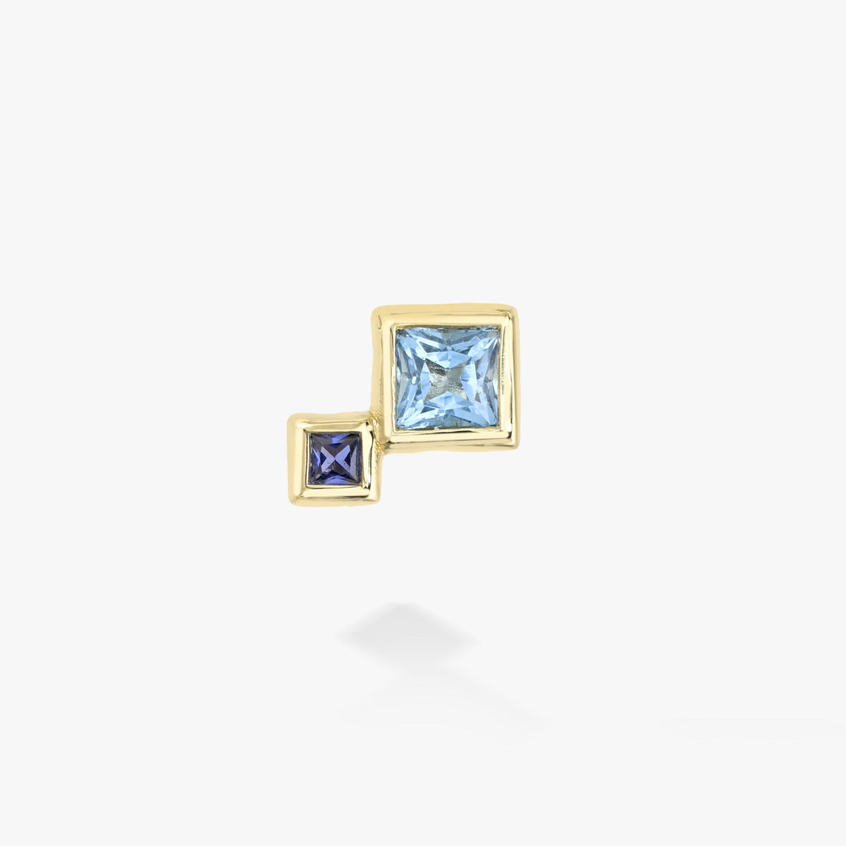 Blue Sapphire and Topaz Fada Earring