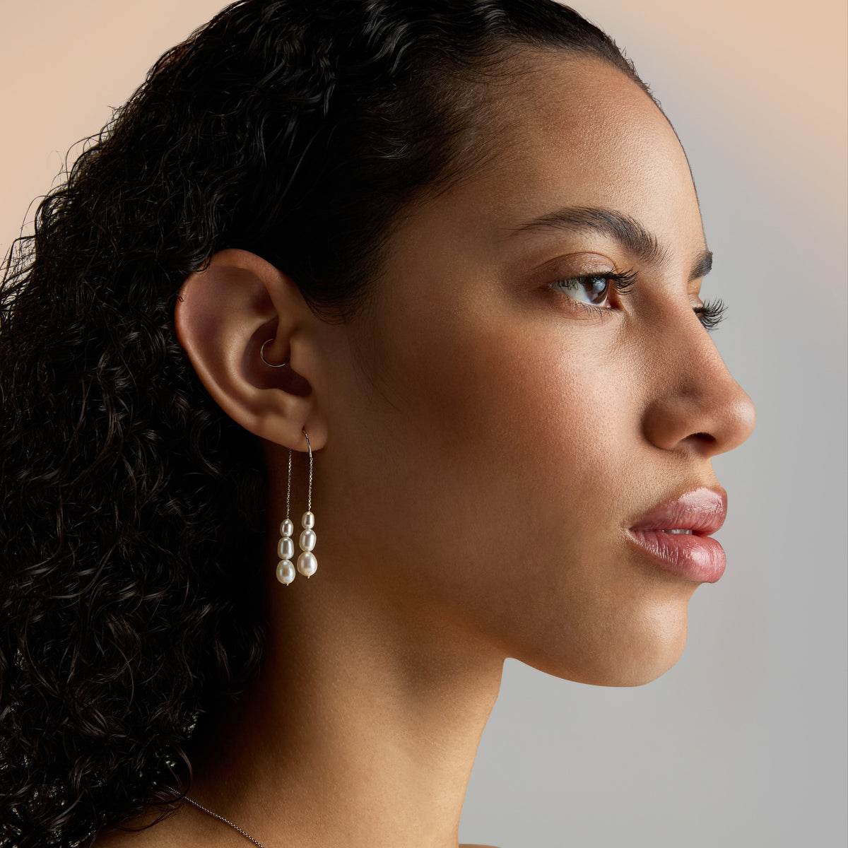 De Mira Waterfall Earrings, Blush
