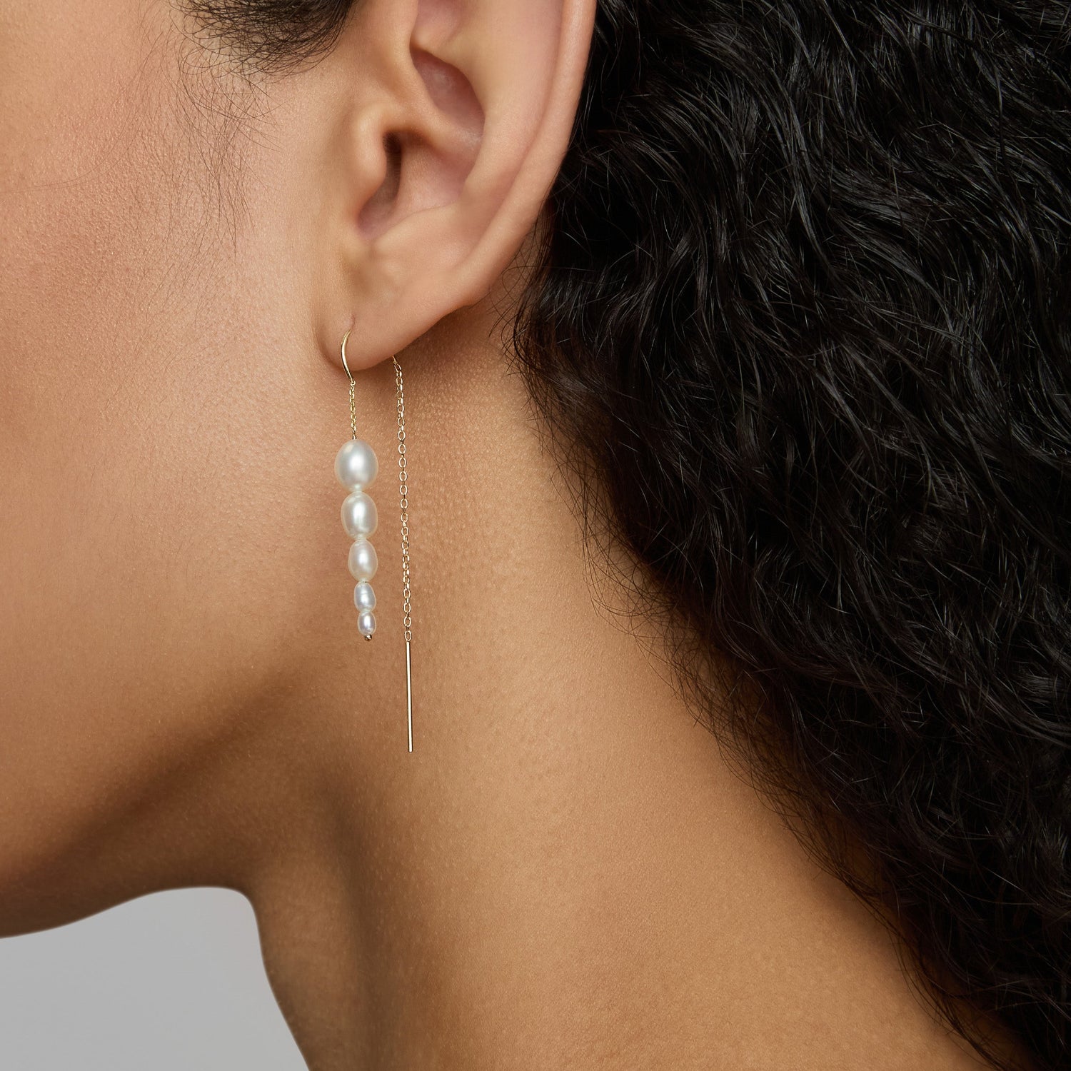 Paloma Threader Earrings, White