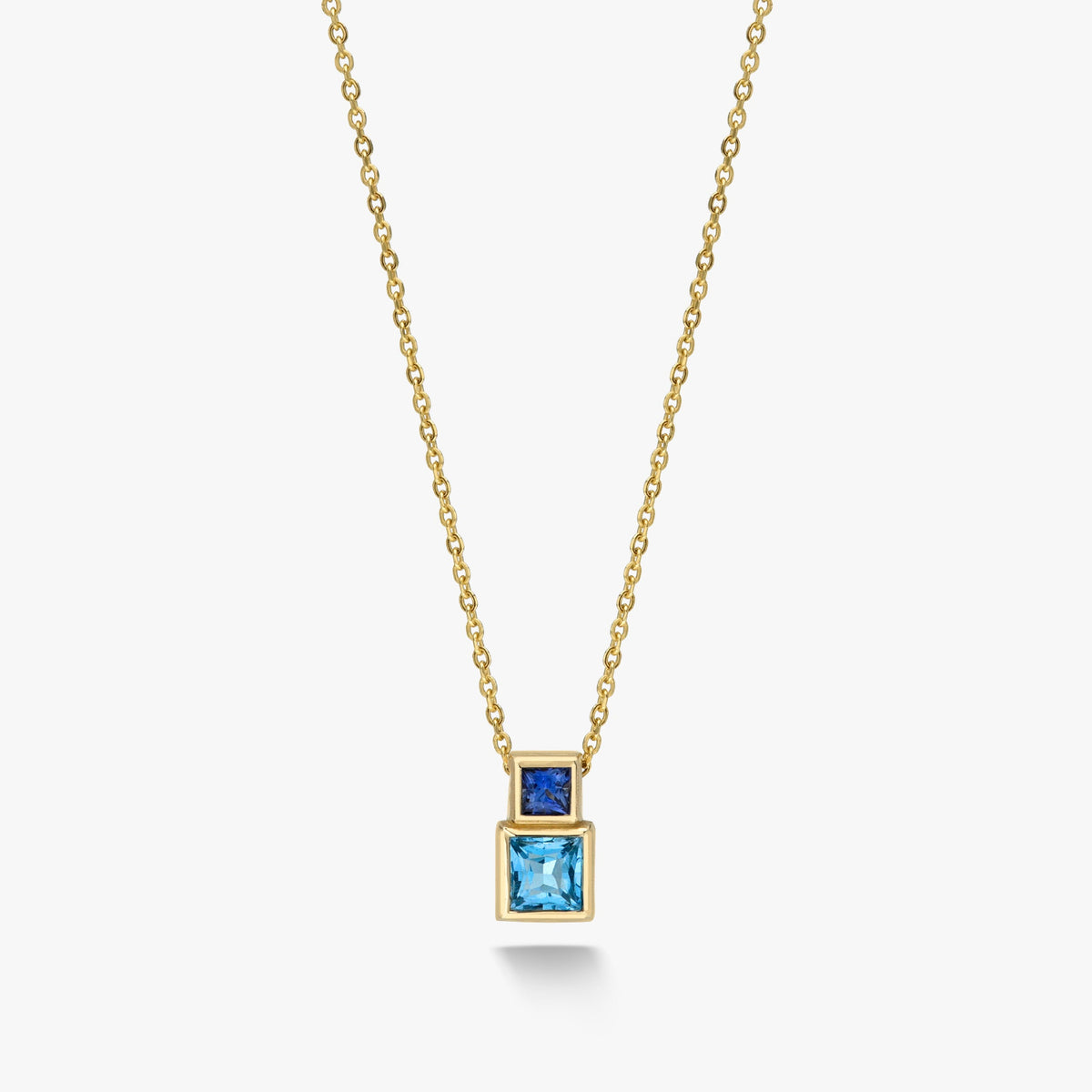 Blue Sapphire &amp; Topaz Bruta Necklace
