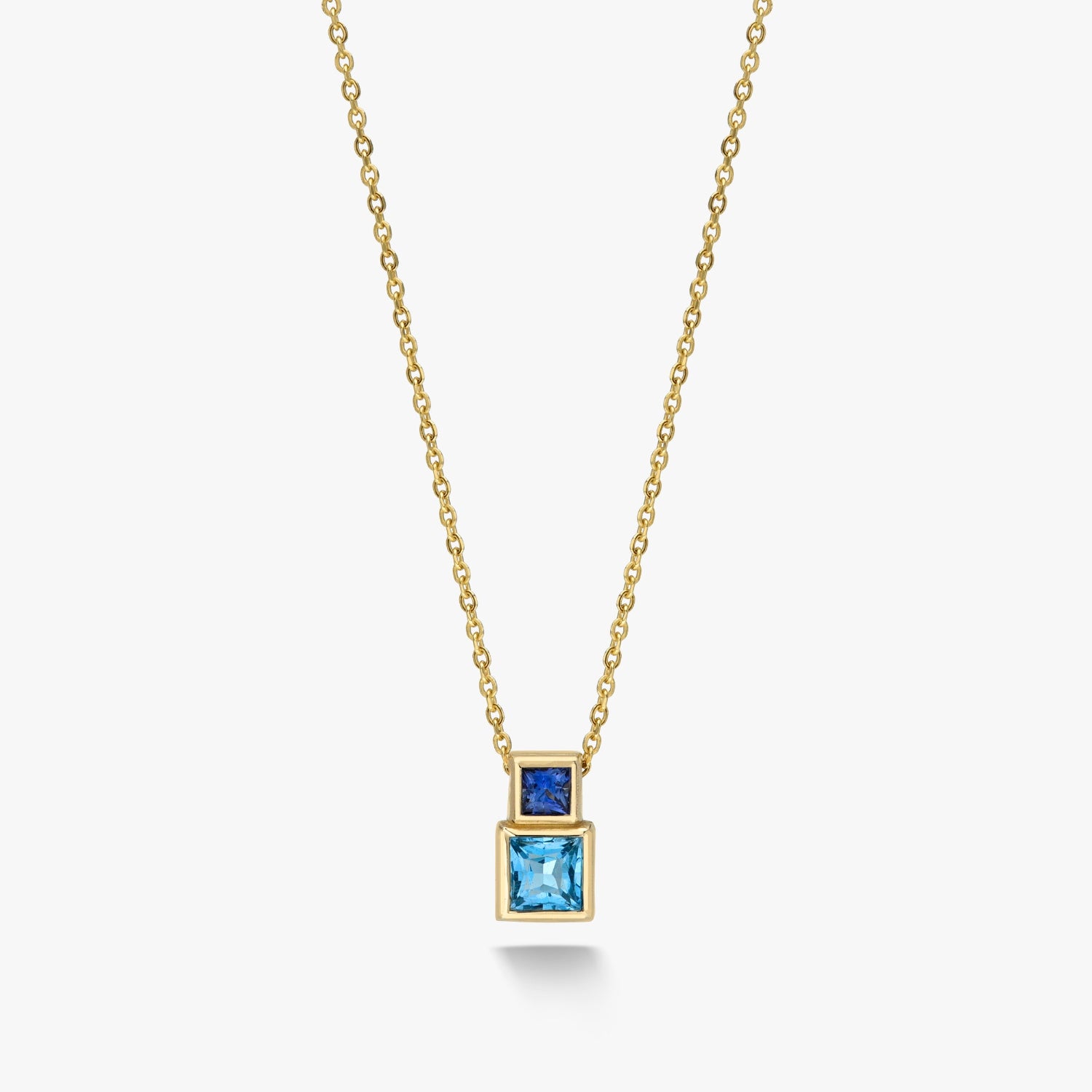 Blue Sapphire & Topaz Bruta Necklace