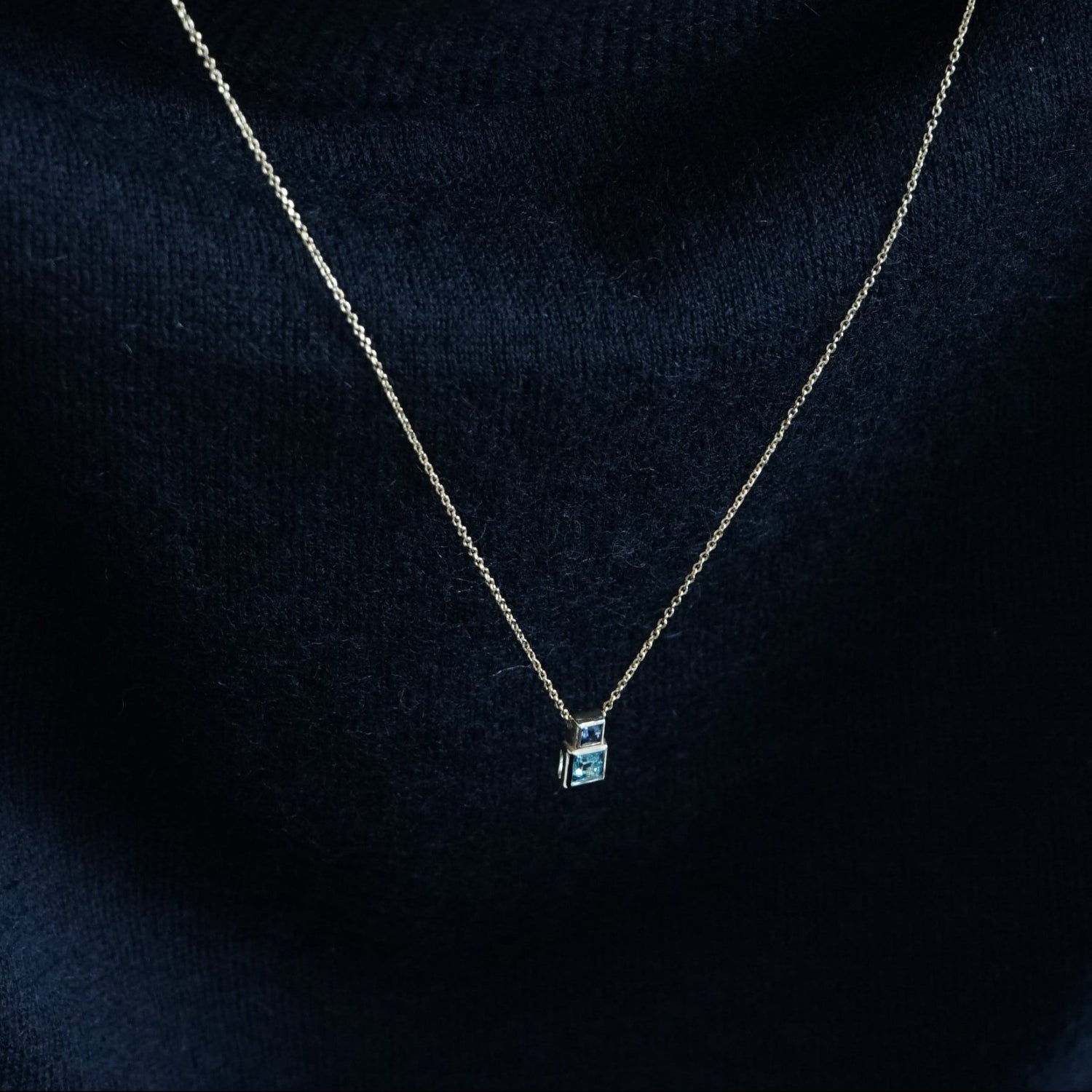 Blue Sapphire & Topaz Bruta Necklace