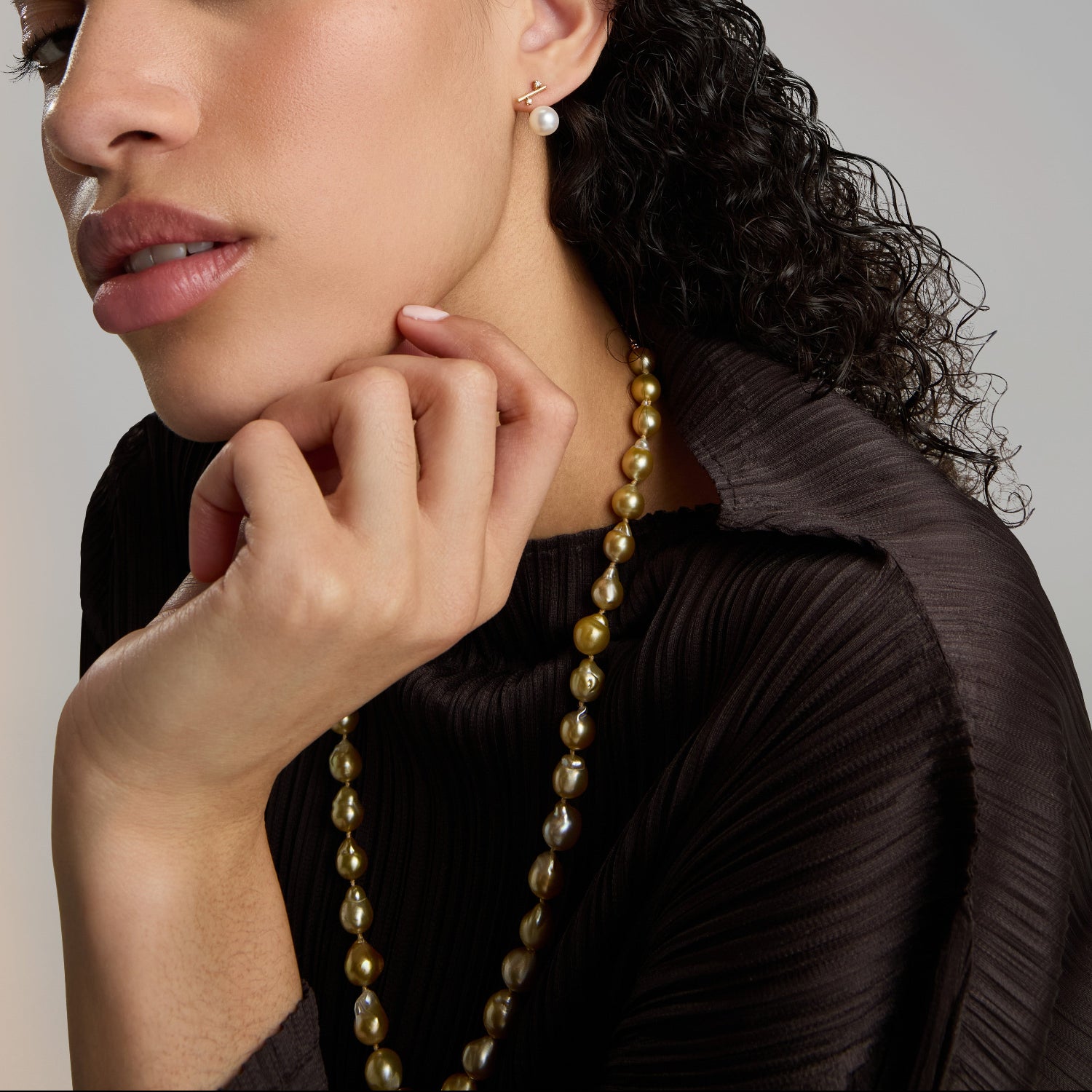 Beatrice South Sea Golden Baroque Pearl Necklace