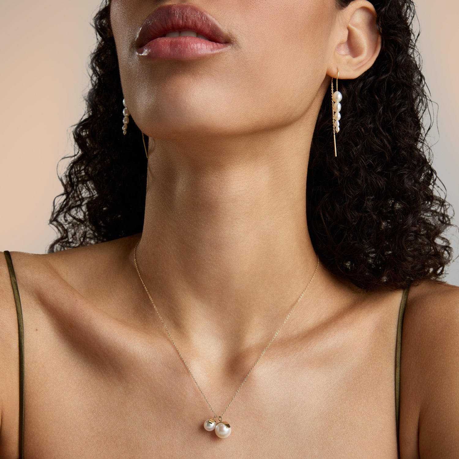 Paloma Threader Earrings, White