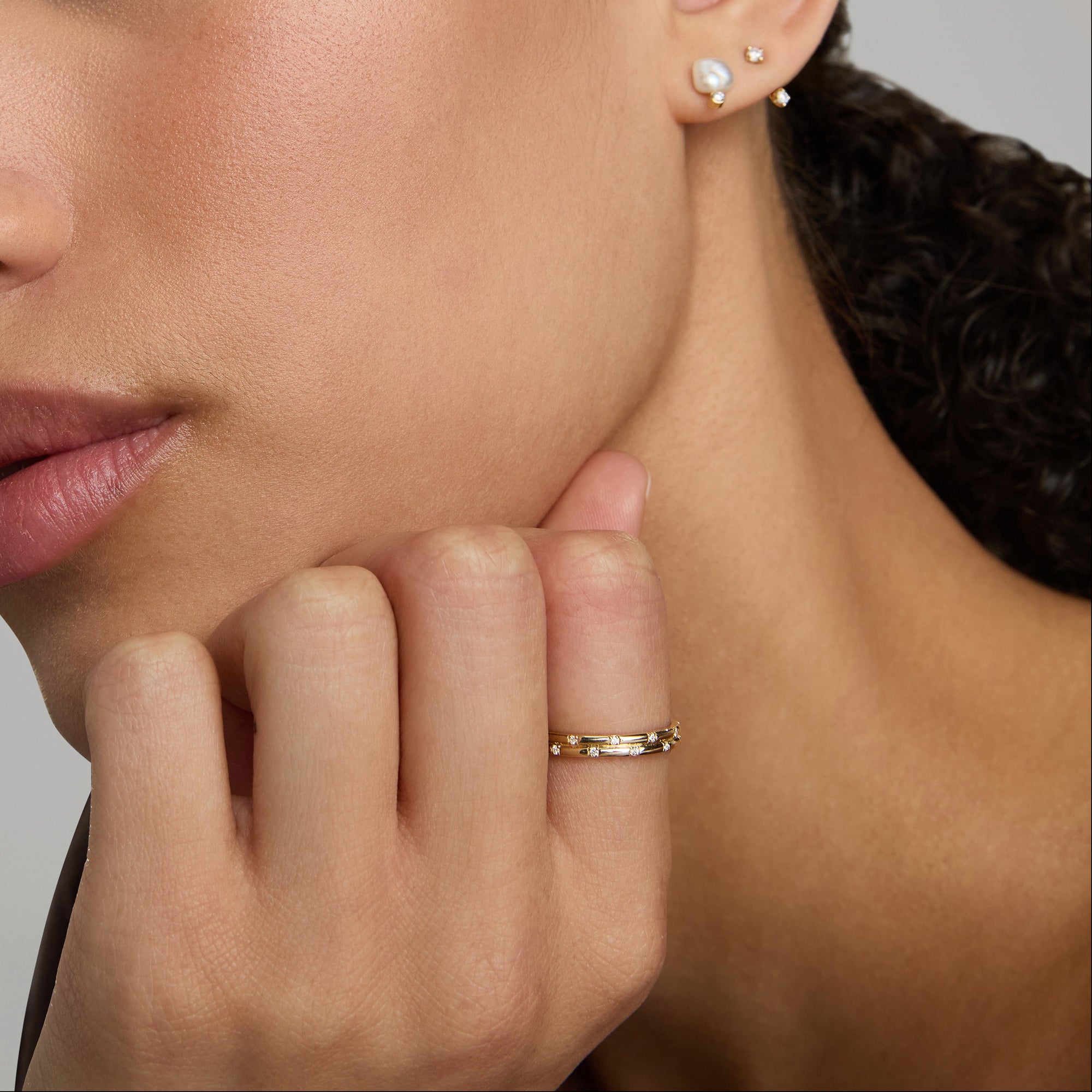 Checkerboard Diamond Double Band