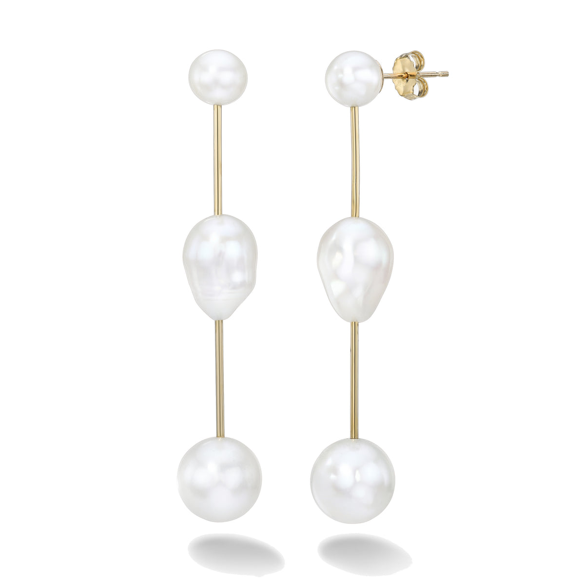Round Cloudbar Earrings