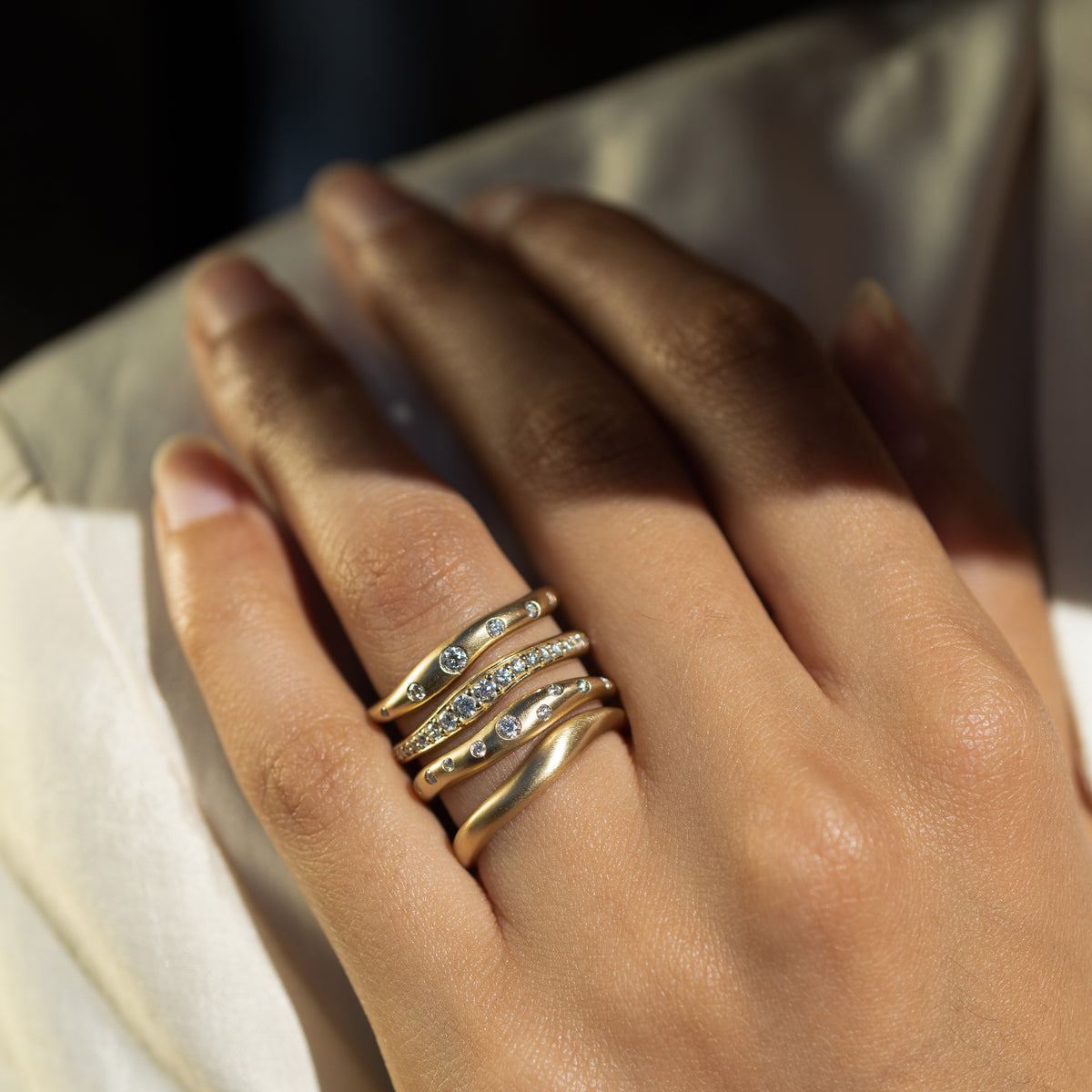 Quinta Diamond Stack Ring