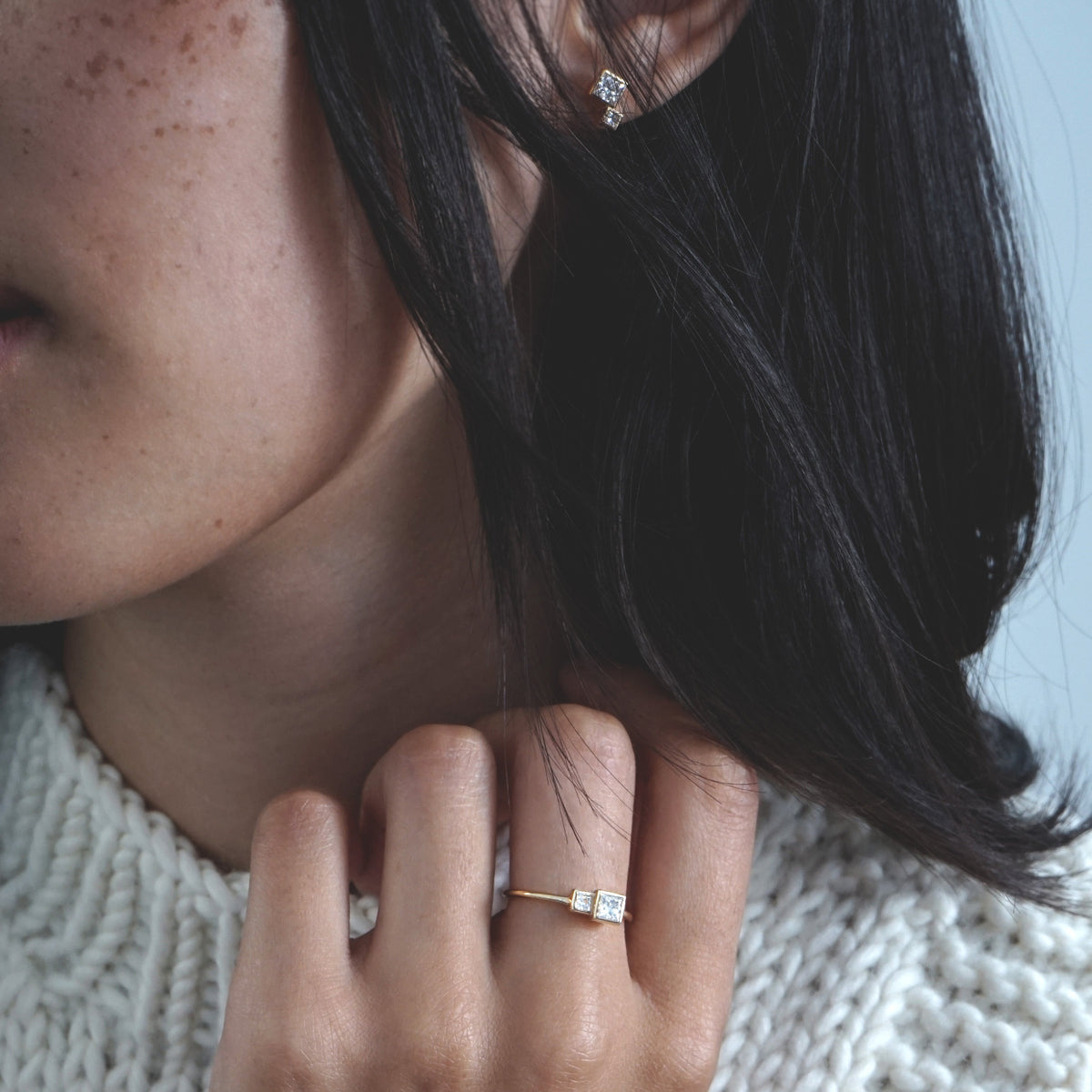 Lab-Grown Diamond Toi et Moi Savoye Ring