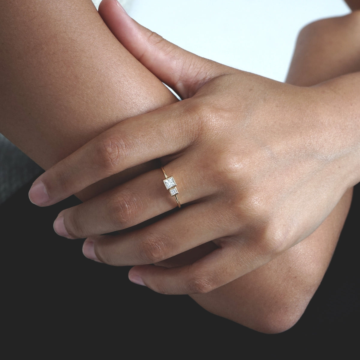 Lab-Grown Diamond Toi et Moi Savoye Ring