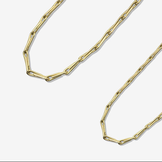 2 sleek chains compared, heavy and light