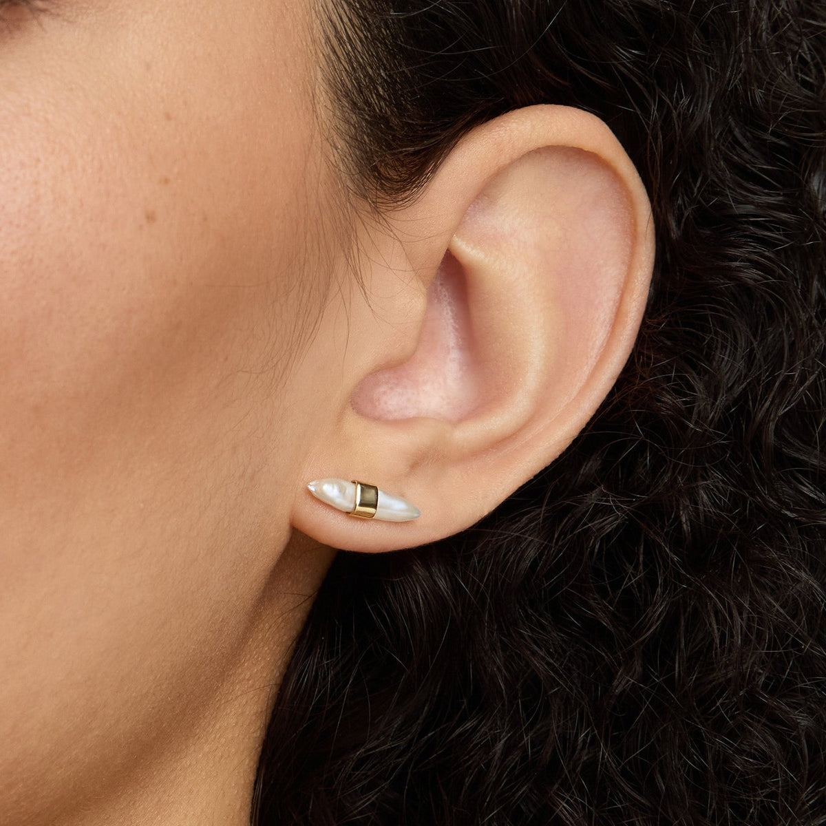 The Aalto Lagniappe Earring, large, from white space jewelry.