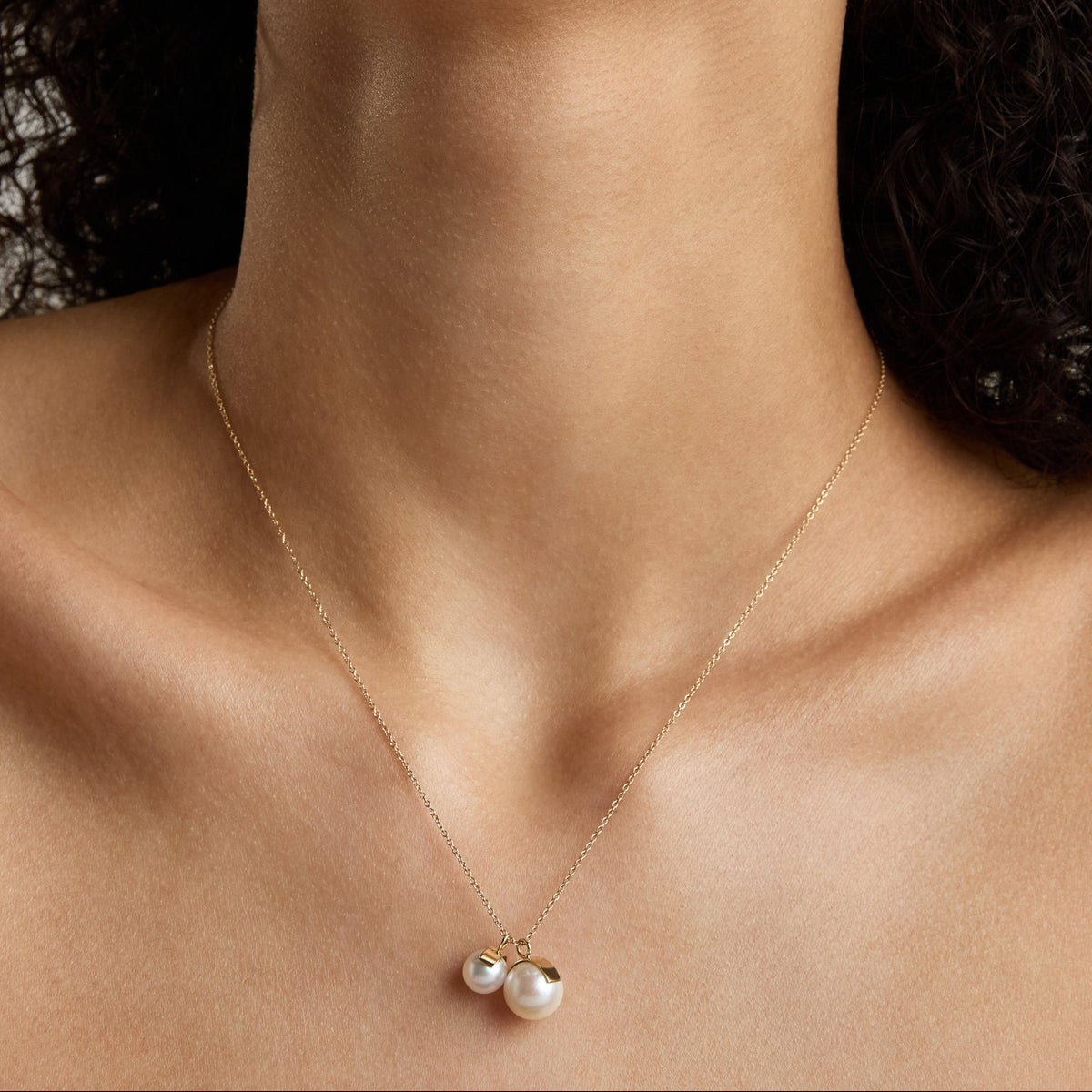 Aalto Duo Necklace and Paloma Threaders from White Space Jewelry.