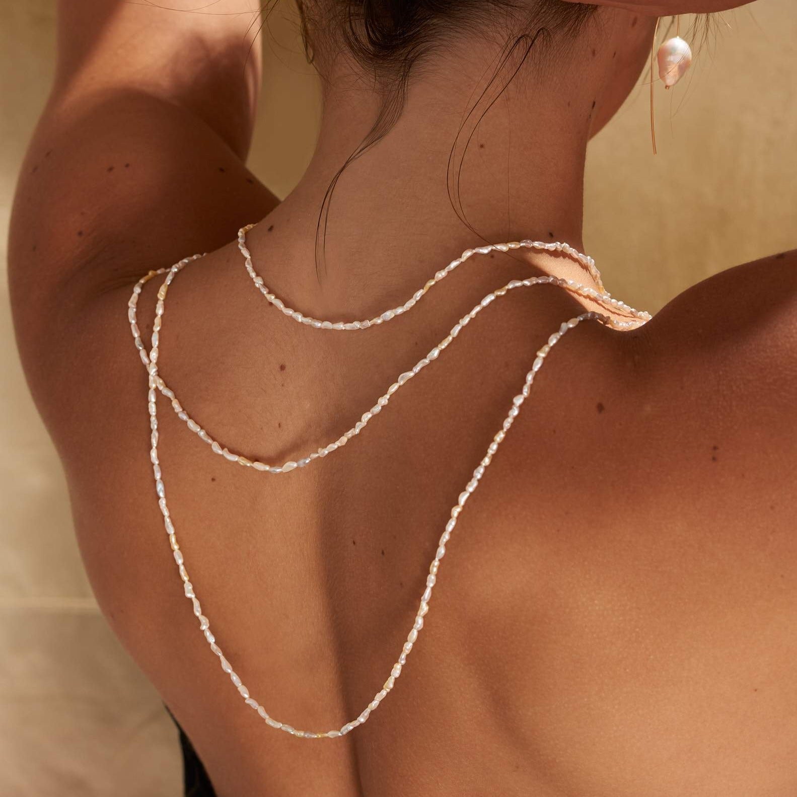 Pebble Pearl Opera Necklace