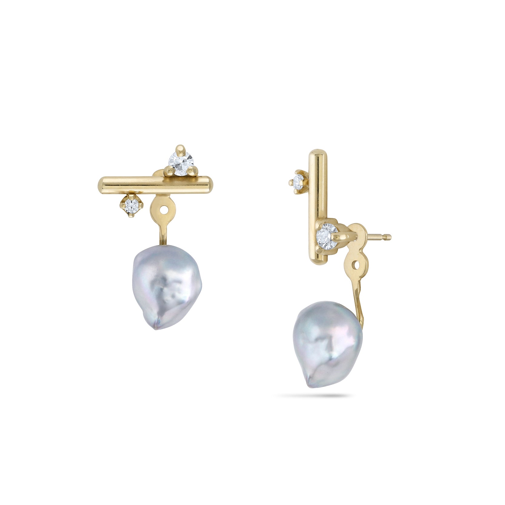 Blue Akoya Andromeda Ear Jackets