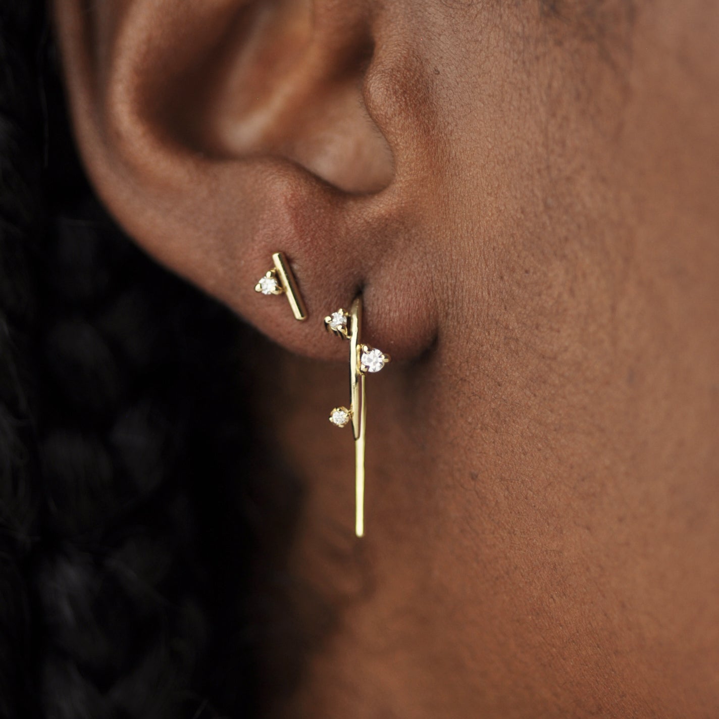 Andromeda Hook Earrings - WHITE/SPACE