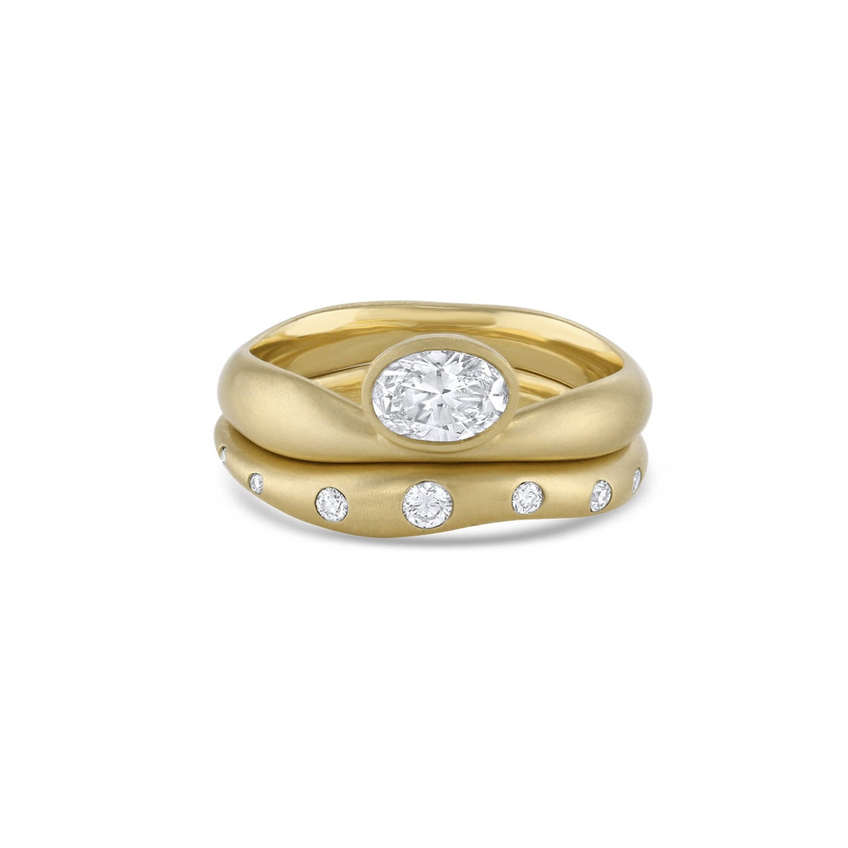 Quinta Diamond Stack Ring | White/Space