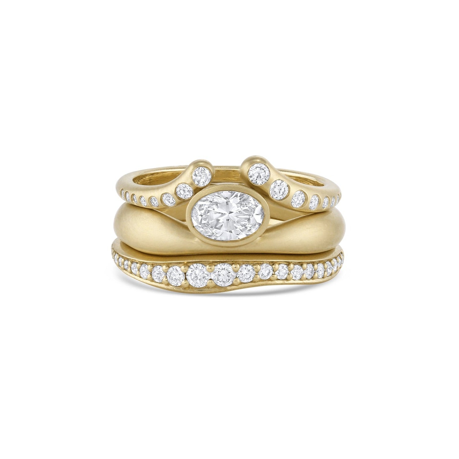 Diamond Nesting Cuff Ring