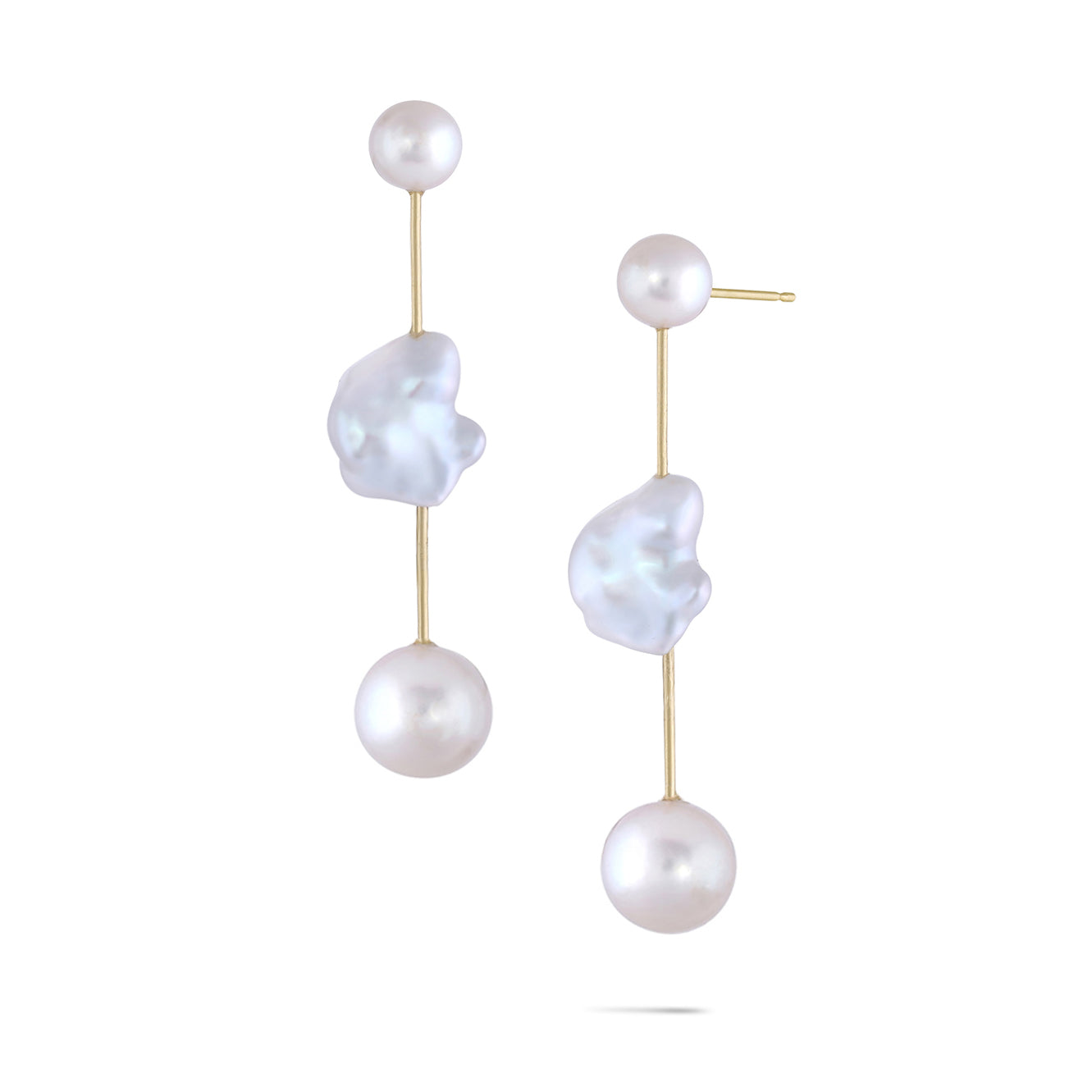 Round Cloudbar Earrings