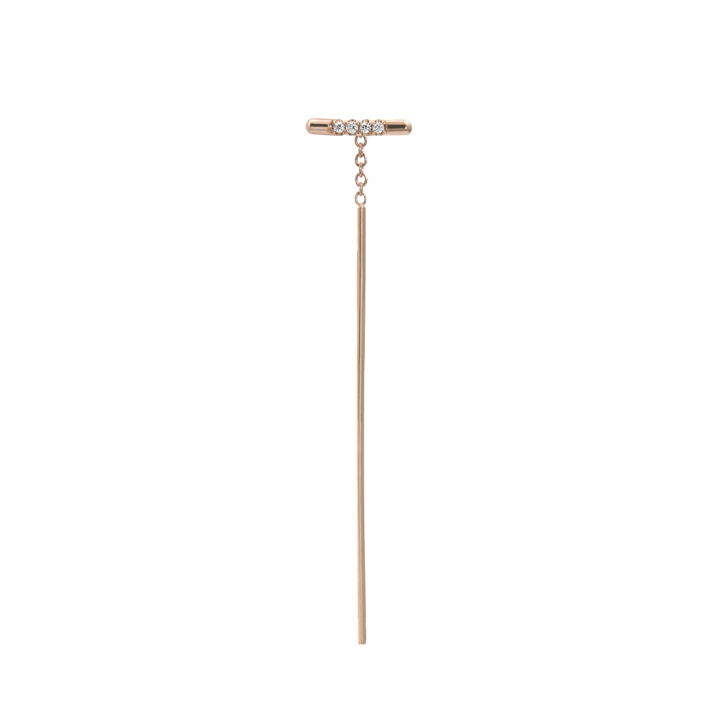 Pavé Linea Threader Earring