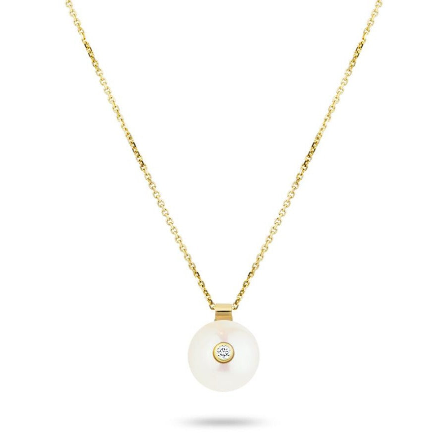 Everly Necklace, White Pearl