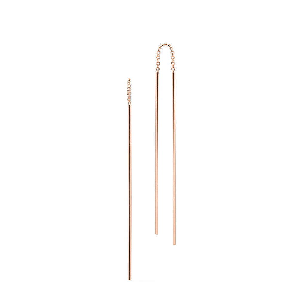 White gold 2025 thread earrings