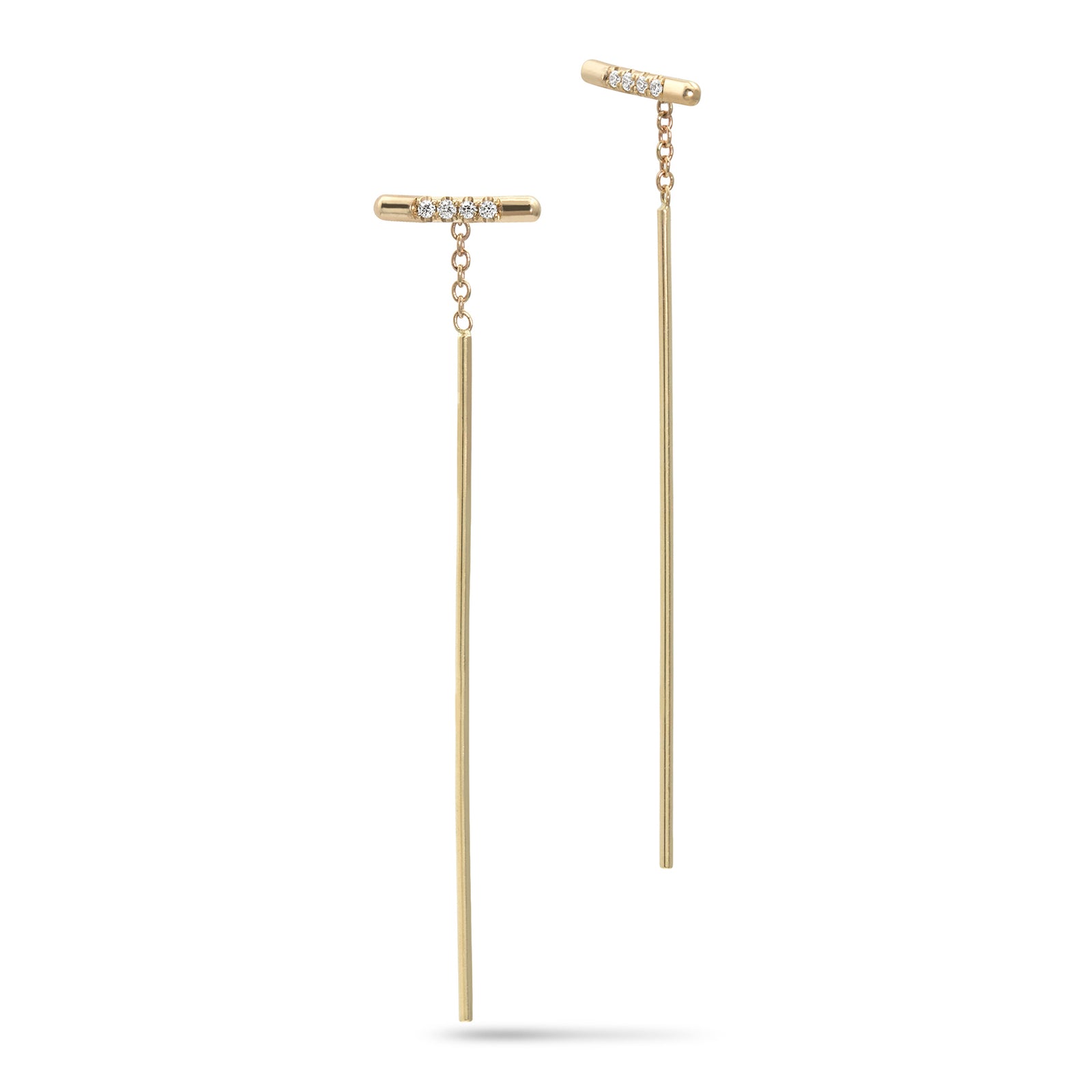 Pavé Linea Threader Earring