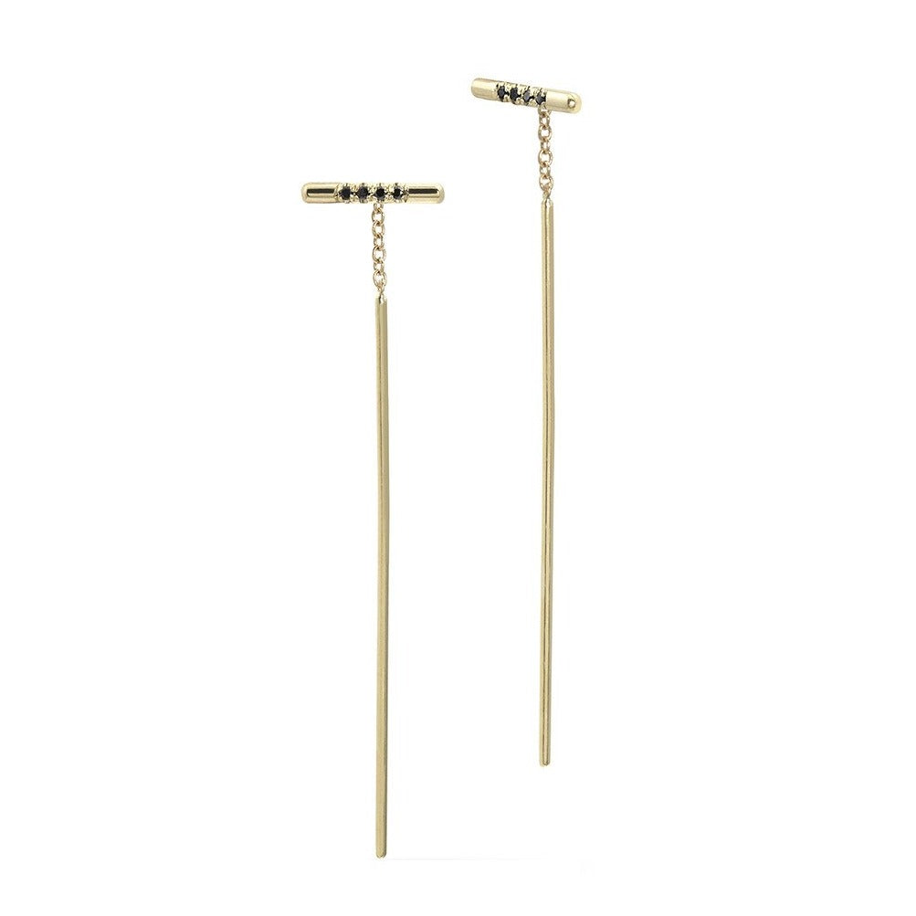 PAVÉ LINEA THREADER, BLACK DIAMOND