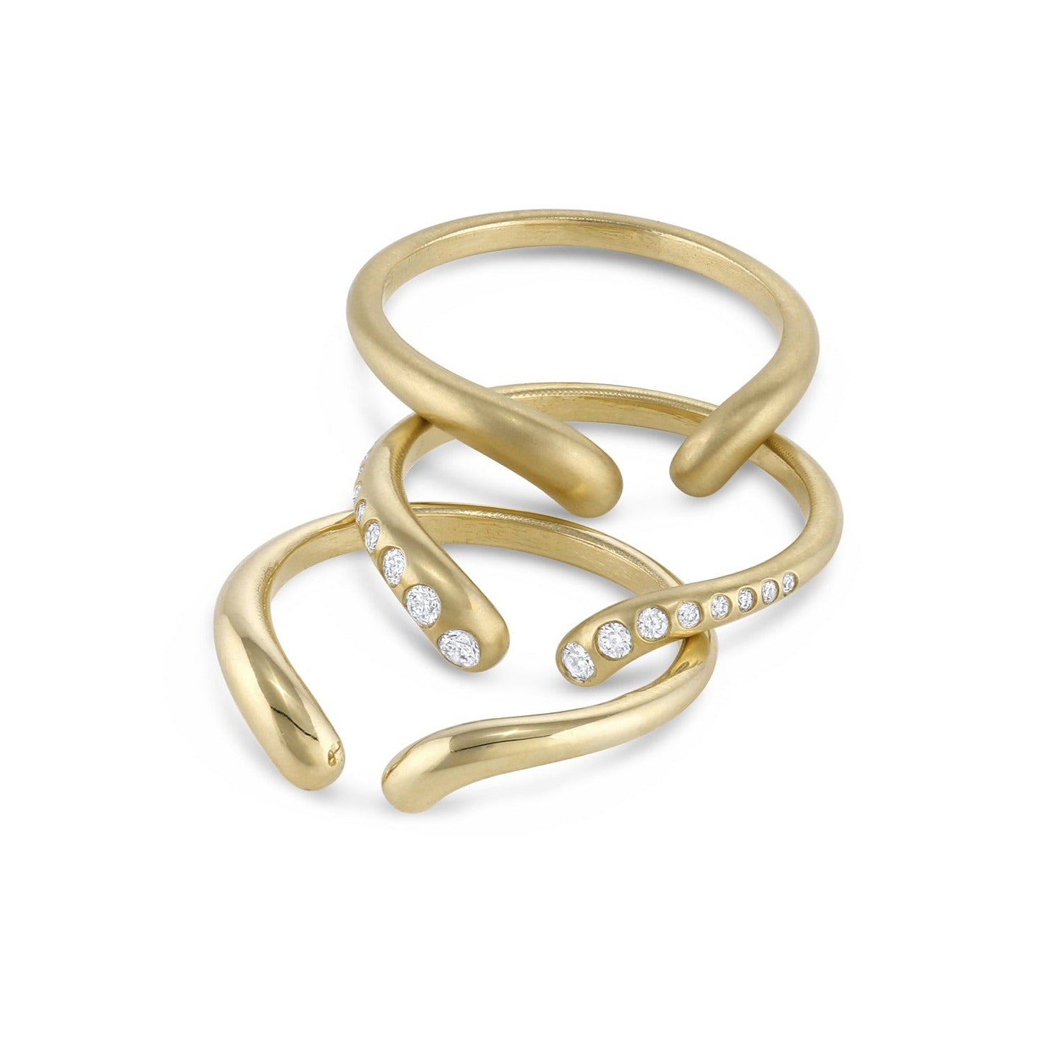 Diamond Nesting Cuff Ring