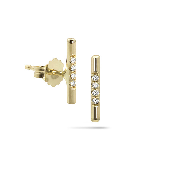 Pavé Linea Stud Earring