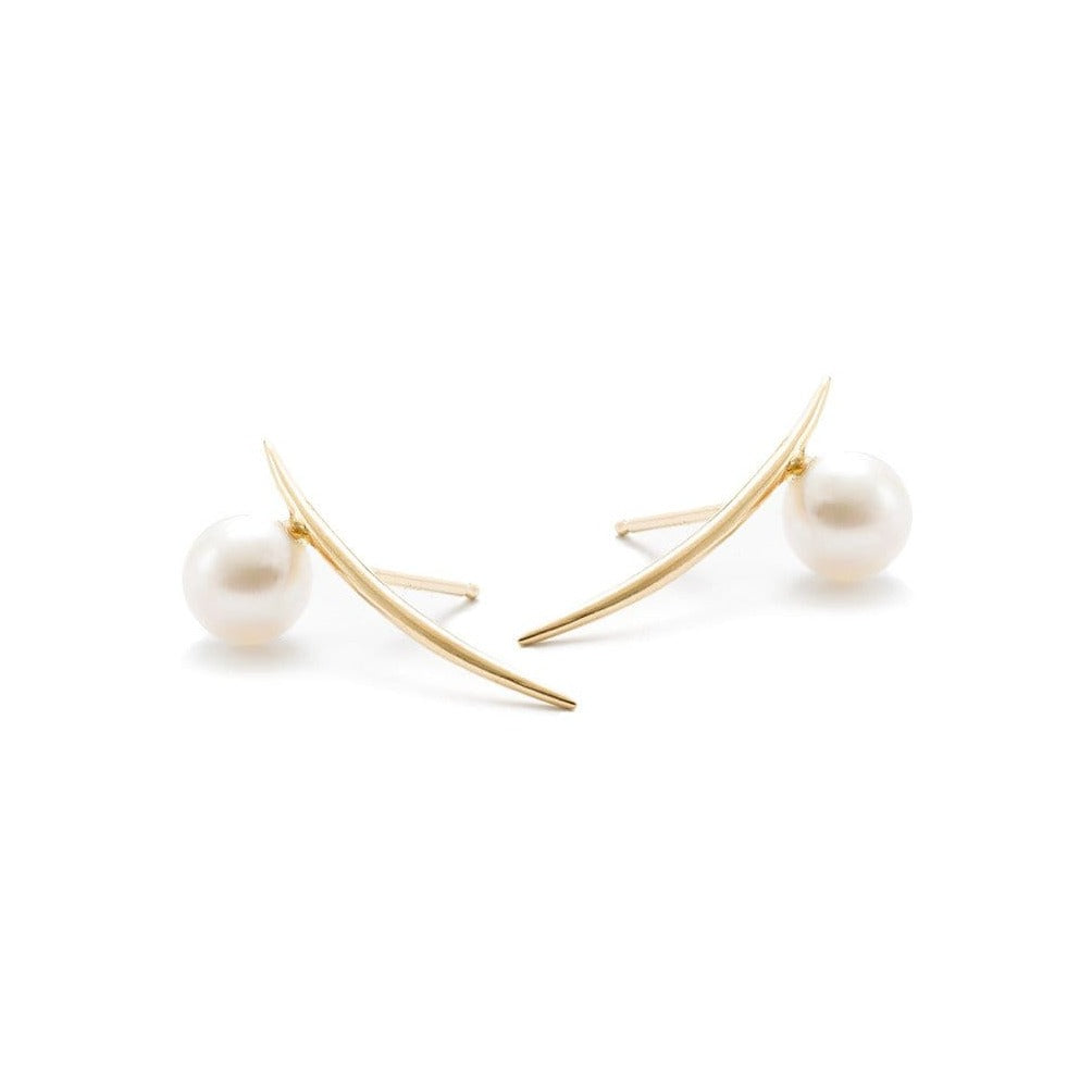 ピアス STONEHENgE 14k pearl one touch earrings Petal Pearl Jackie Earrings – Hi June Parker