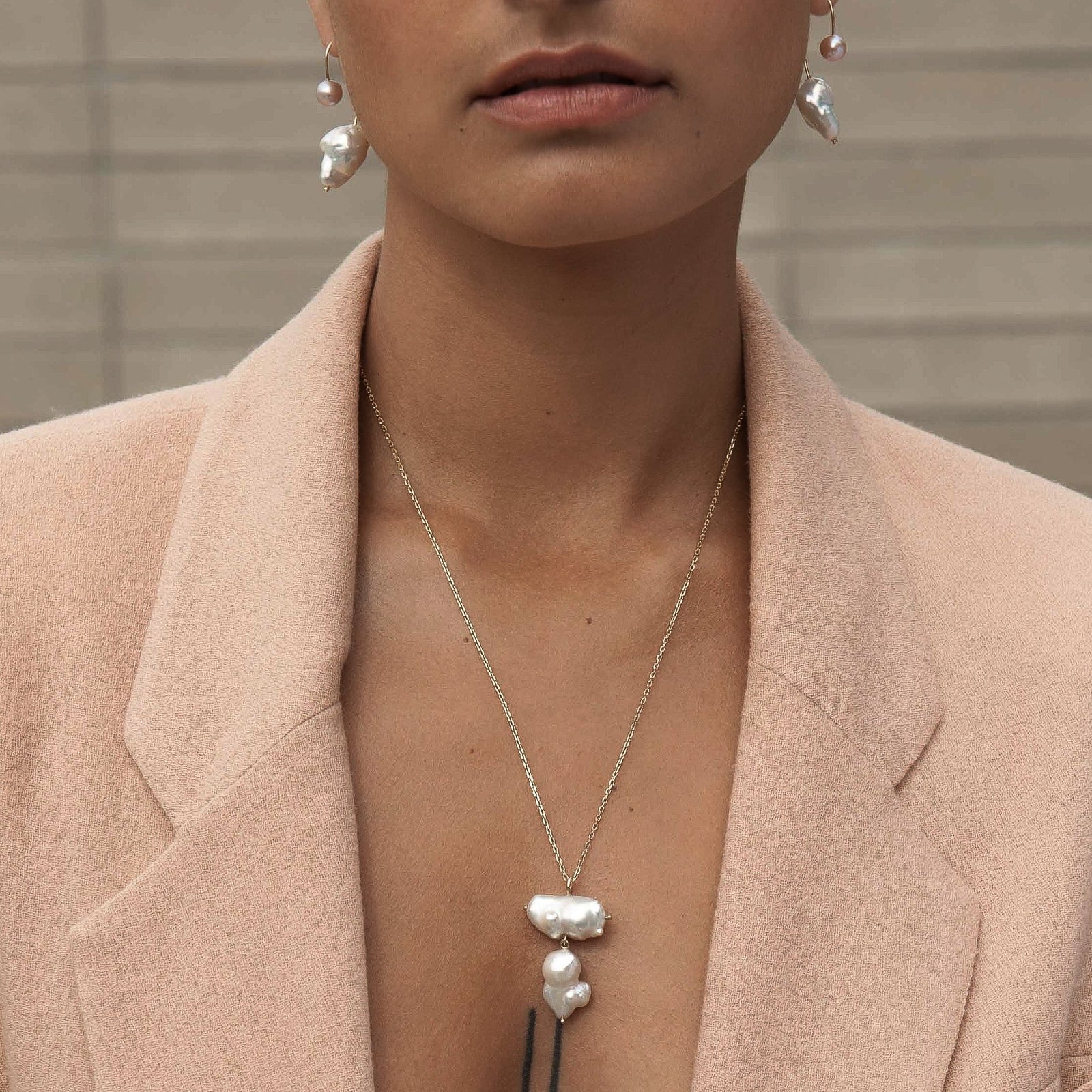 Double Baroque Pearl Necklace