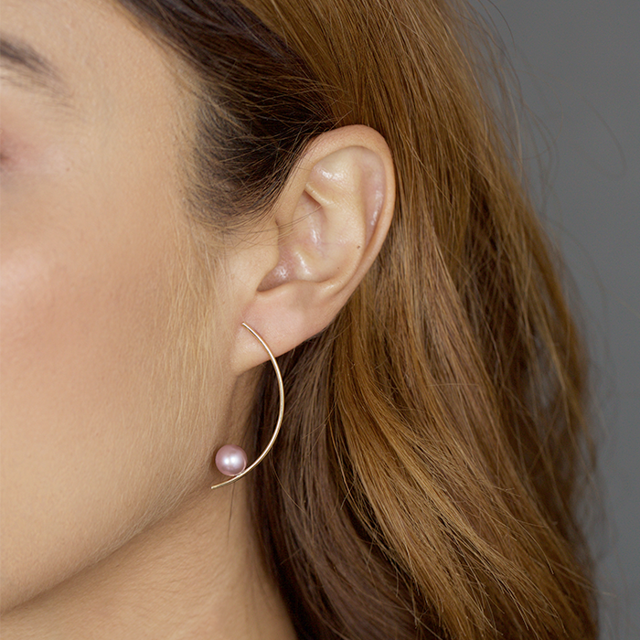 Treviso Earrings, Pink Pearl