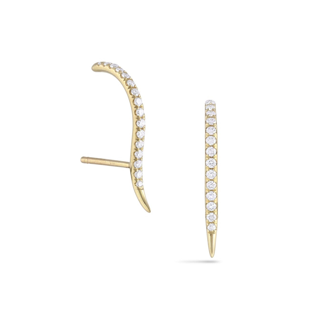 Forme Suspender Earrings, Diamond