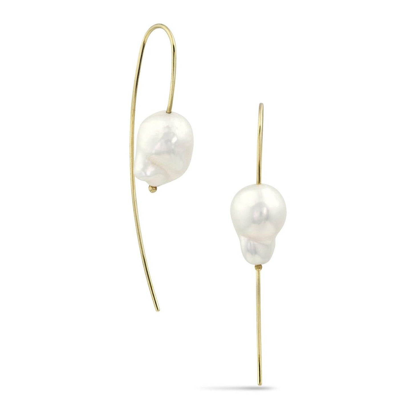 White/Space Jewelry Forme Collection Nova Baroque Pearl Threader Earrings