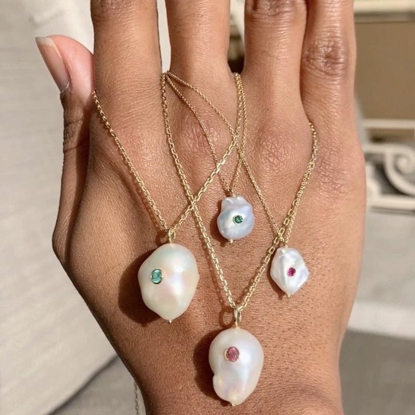 Kenna Birthstone Pearl Necklace