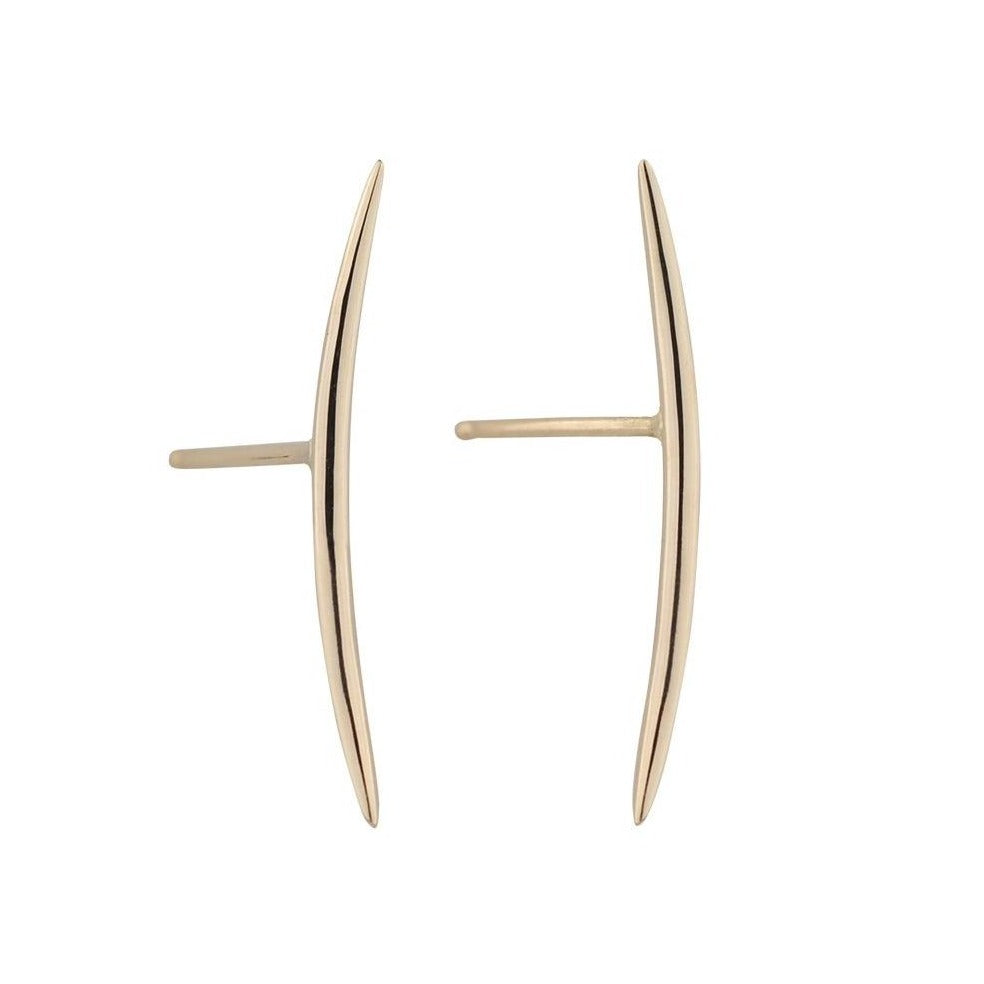 Gold Arc  Stud Earrings main image 0